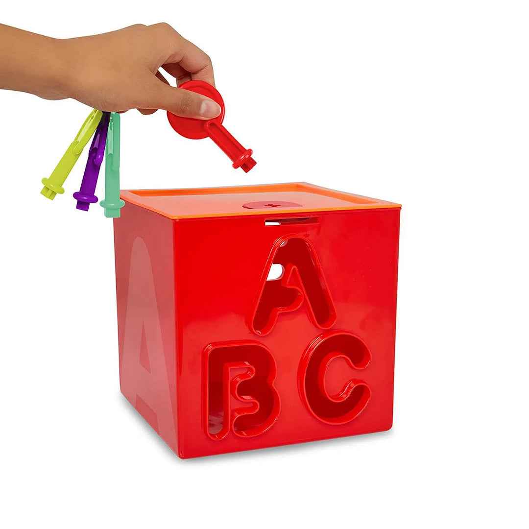Battat Lock & Learn Cubes: Shape Sorter Cognitive Development Toy