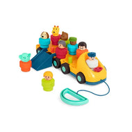 Battat Spinning Bus Toy for Toddlers -  Interactive Pull-Along Toy with Moving Parts