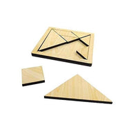 Kraftsman Pocket Puzzle Mini Tangram | Portable Brain Teaser Game
